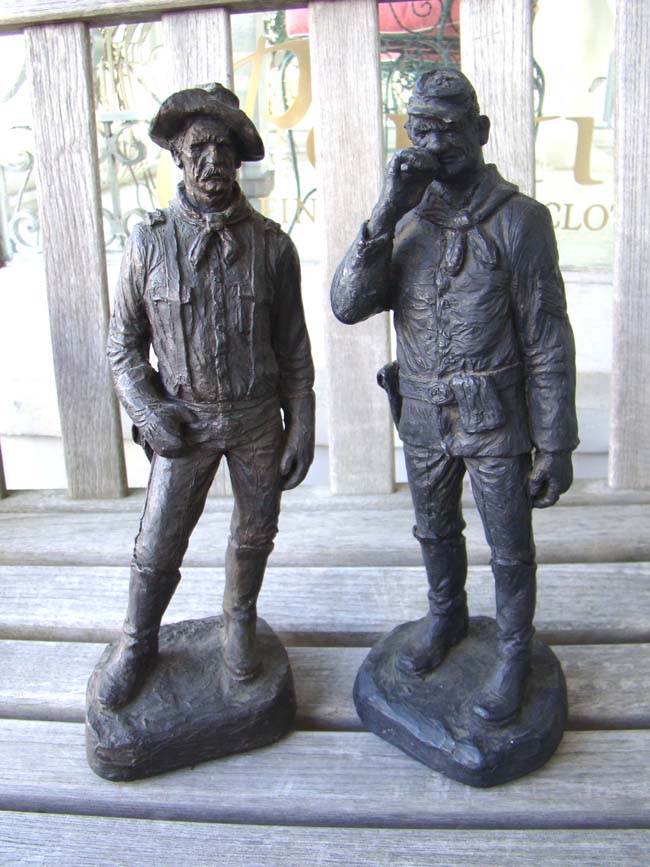 A pair of Horse Soldier bookends made circa 1969